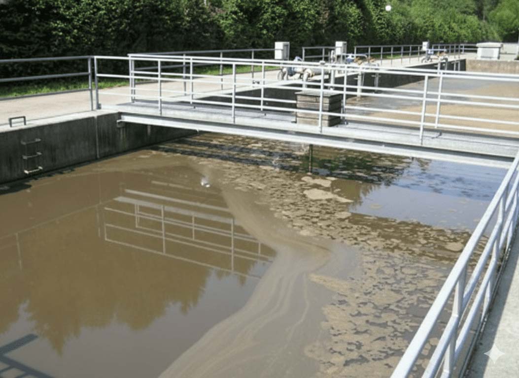 Belebungsbecken; unbelüftete Zone (anoxisch) mit Rührwerk