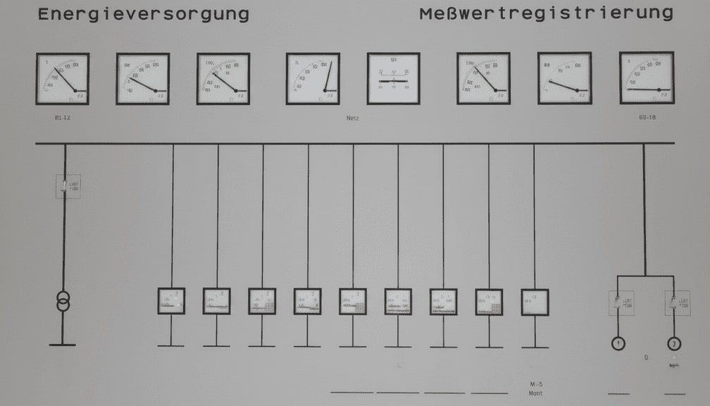 Blockschaltbild zur Energieversorgung in der Schaltwarte