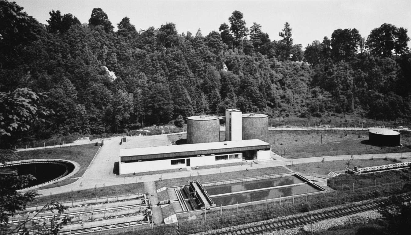 Erste Kläranlage des ZAS 1964