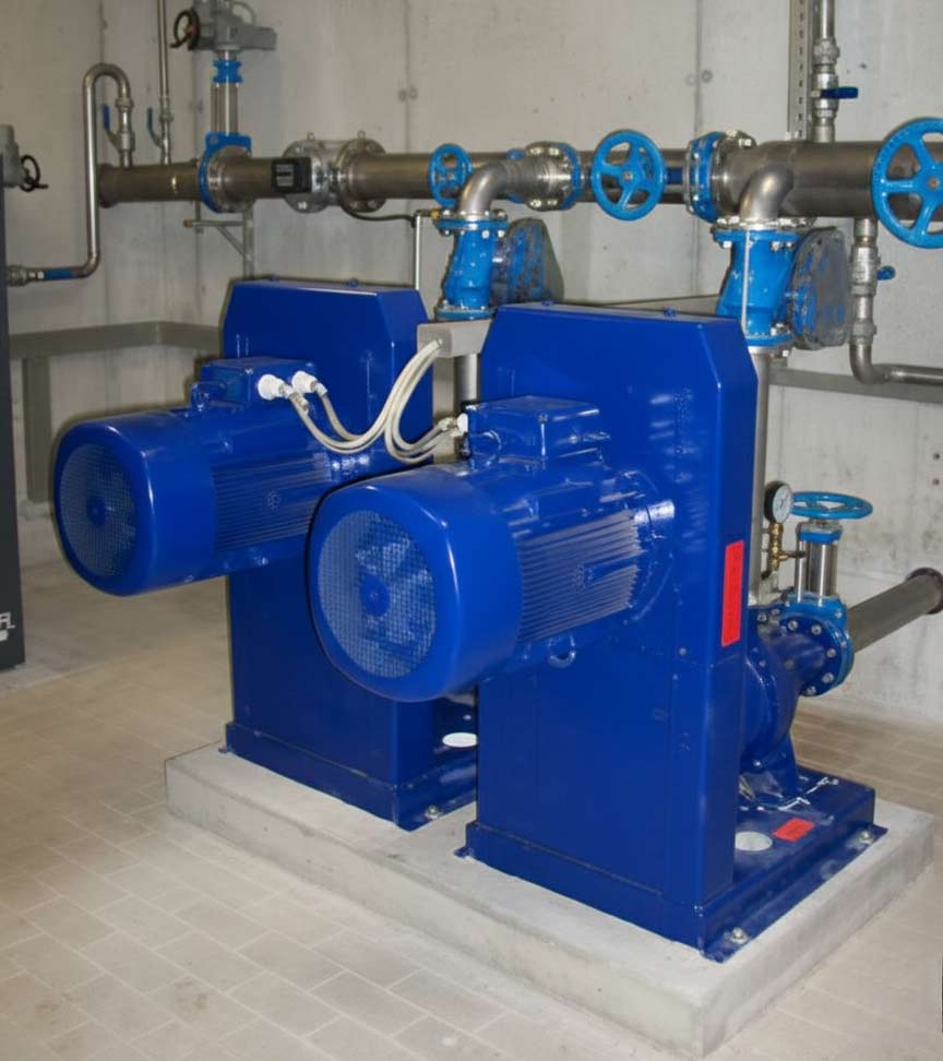 Große Kreiselpumpen im PW Wachlehen