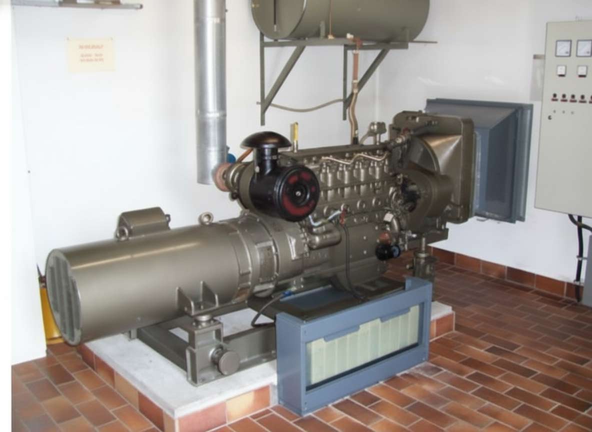 Notstromaggregat im PW Bayrischzeller Straße