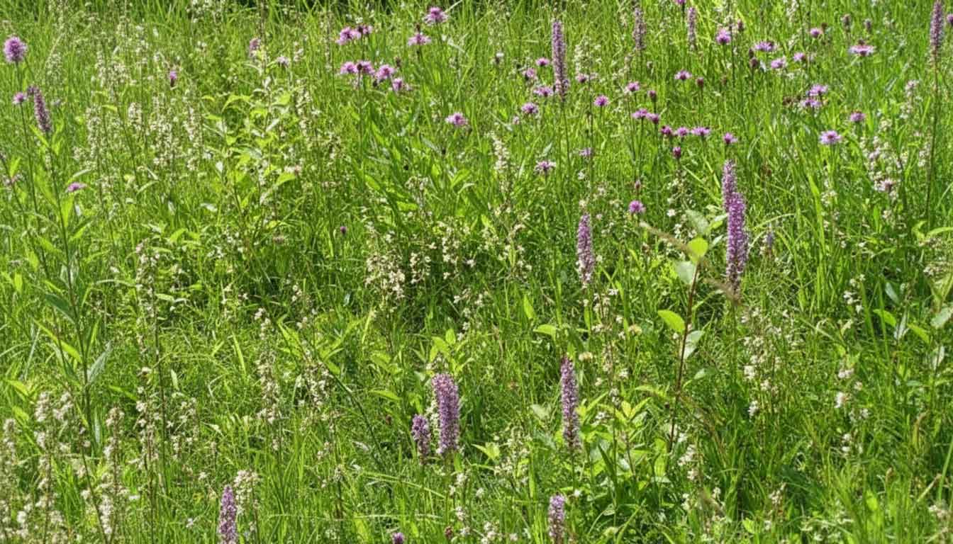 Orchideen-Wiese an der Böschung zum Vorklärbecken