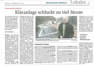 Kläranlage schluckt zuviel Strom